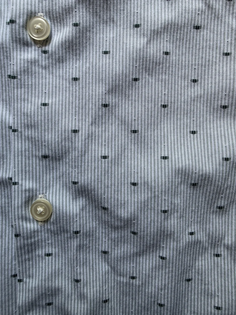 Men's Light Green Micro-Print Button-Down Shirt